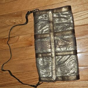 Elegant Brown and Gold Womens Bag